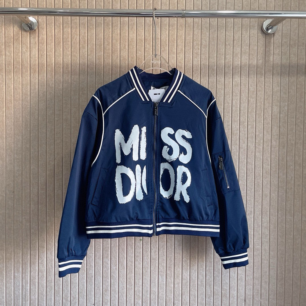 CD Miss Luxury Logo-Emblazoned Cropped Jacket XX25102709