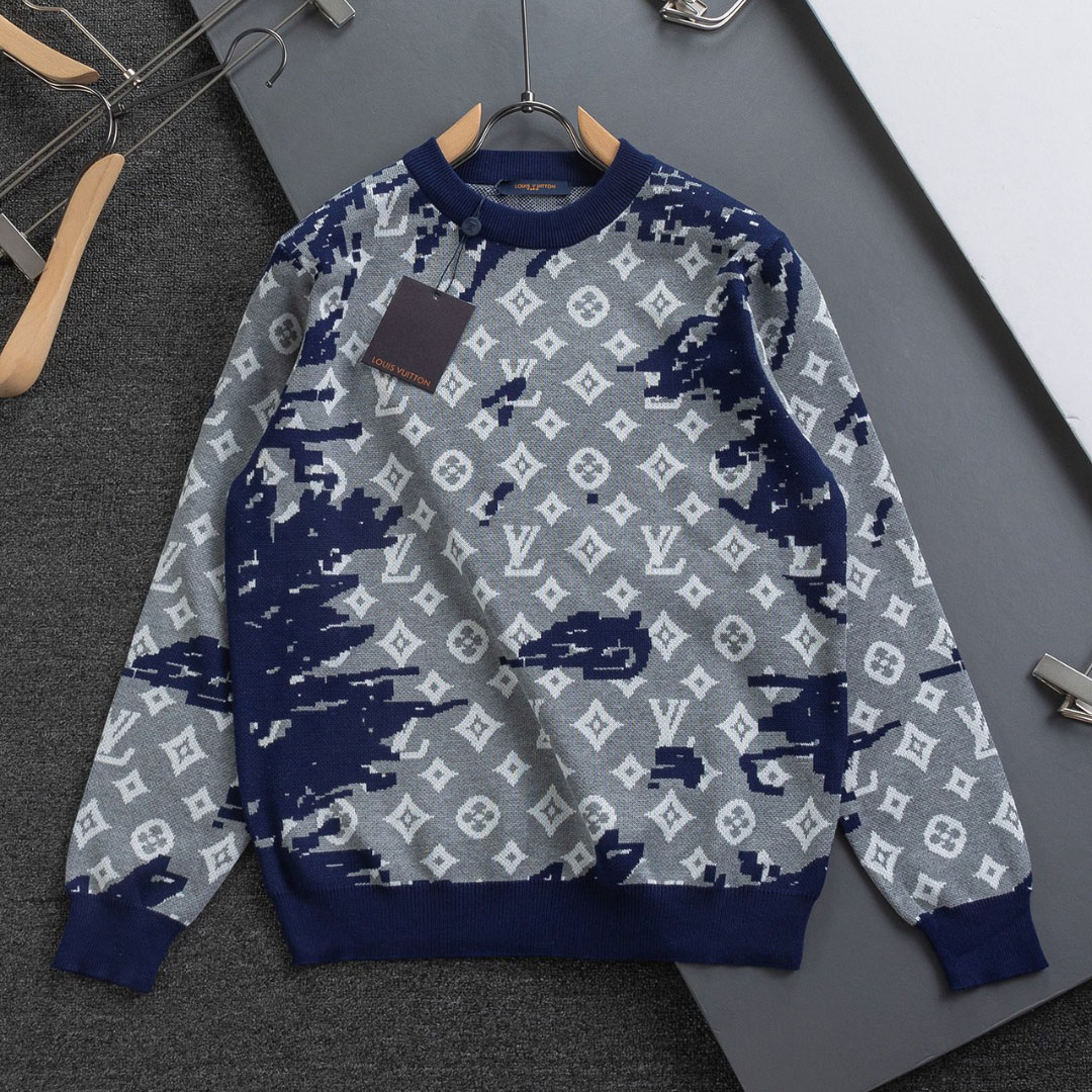 LV Classic Crew Neck Graffiti Print Sweater XX25102717