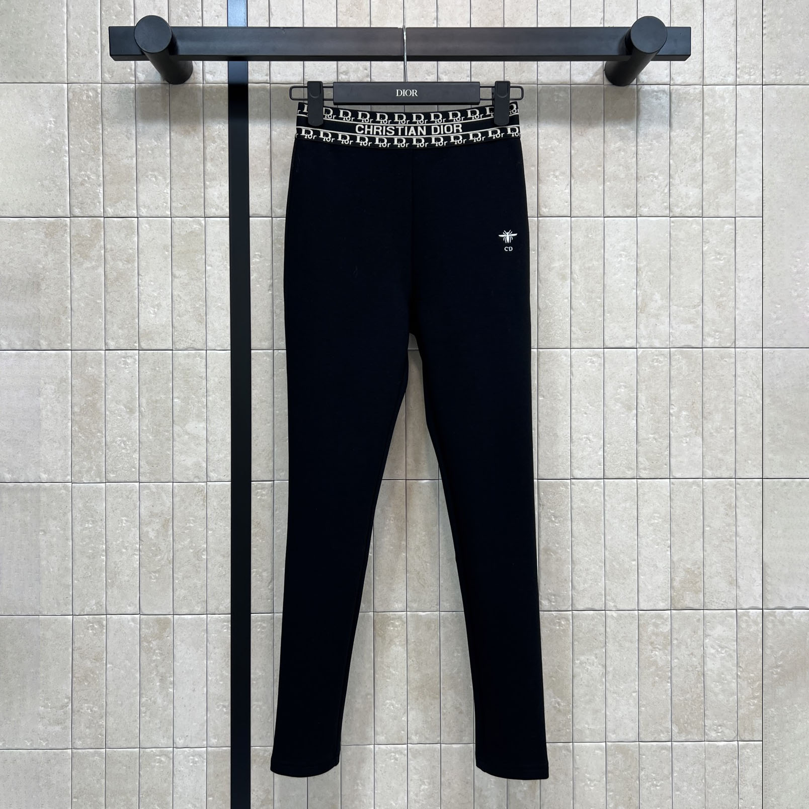 CD Black Yoga Leggings with Webbed Panel Detail XX25102806