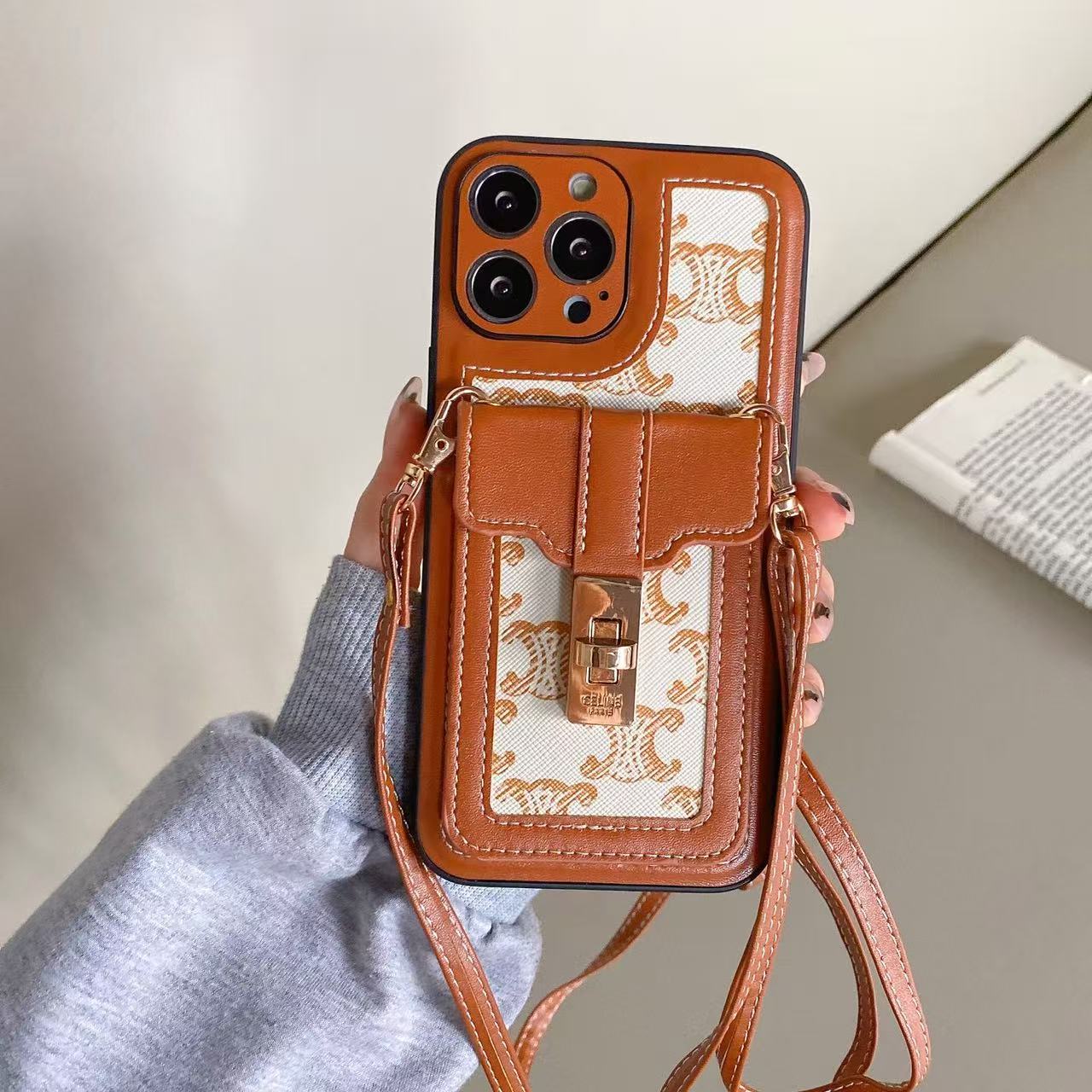 CE Flip-Top Gold-Clasp Phone Case YPD25102813