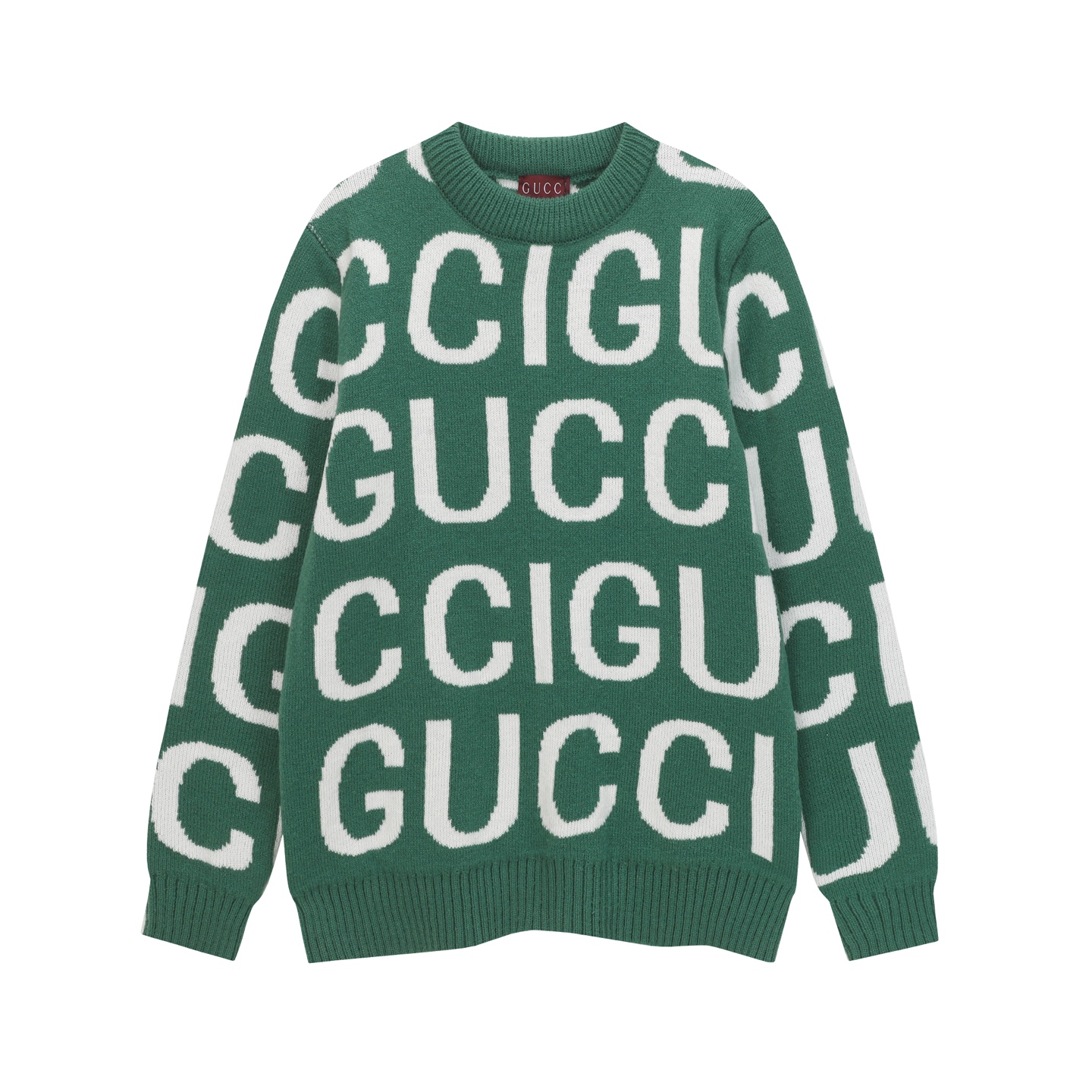 GG New Arrival Green Crew Neck Thick Sweater XX25102817