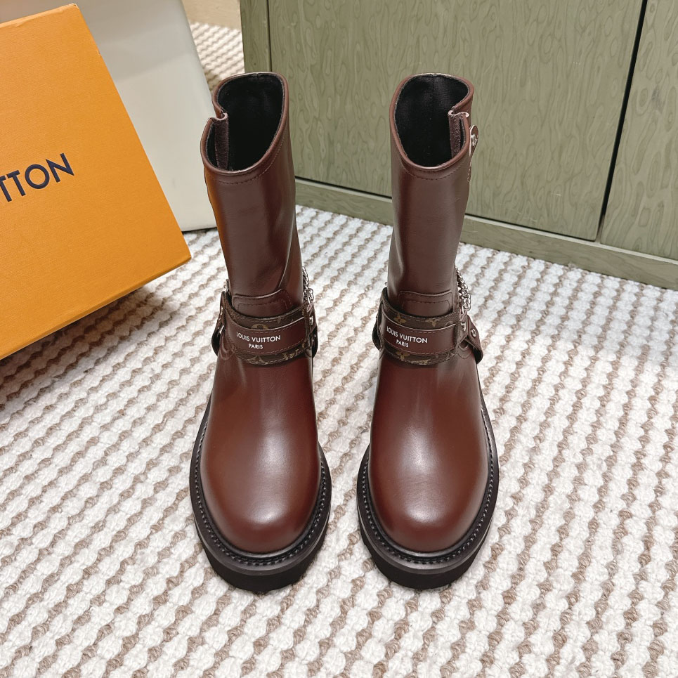 LV New Style High-Heeled Ankle Boots XX25102829