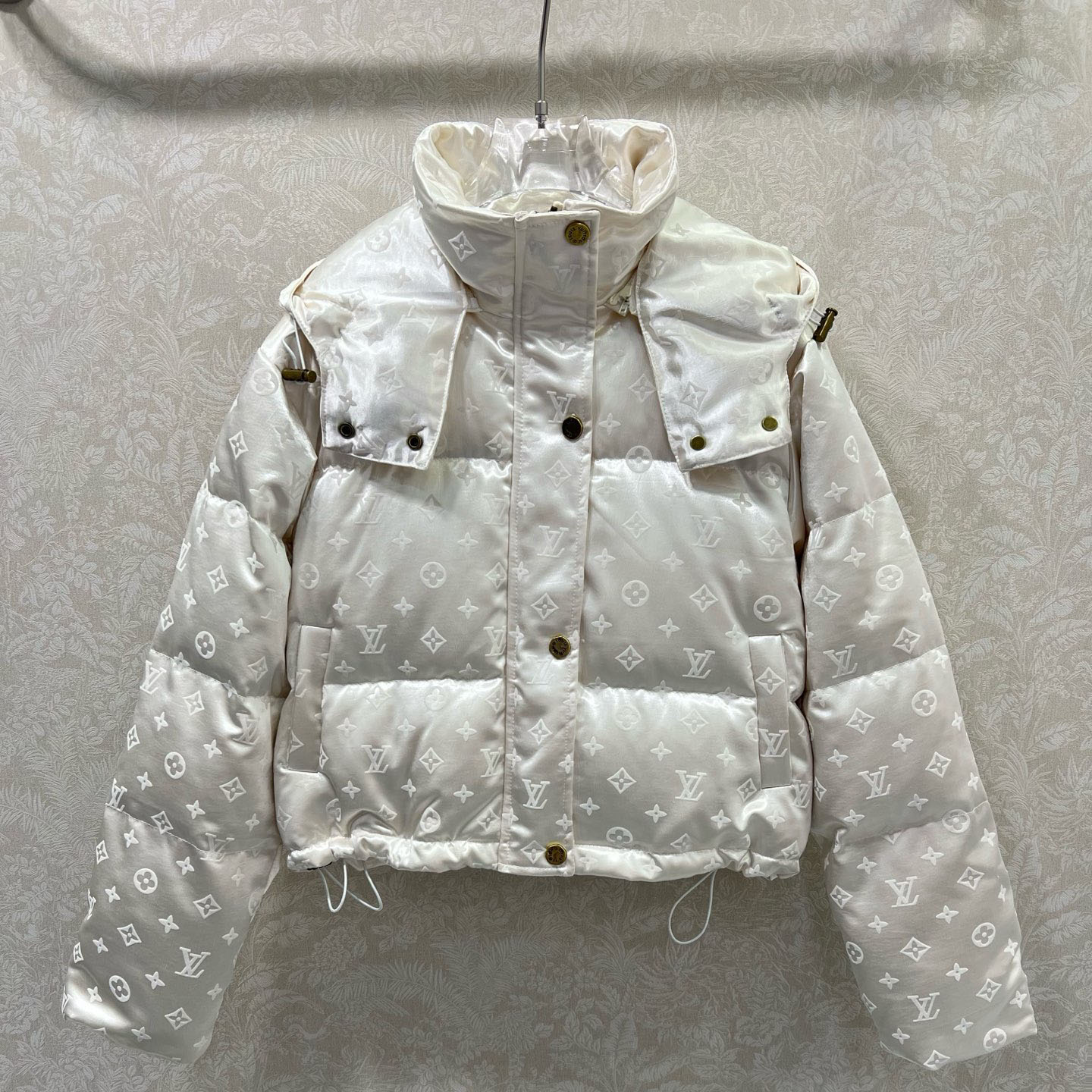 LV Flocked Logo Satin Down Jacket XX25102814