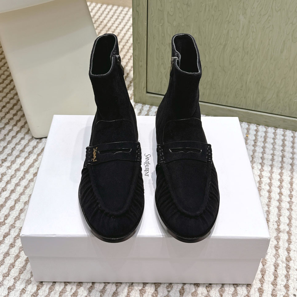 YSL Mini Logo High-Top Loafers XX25102830