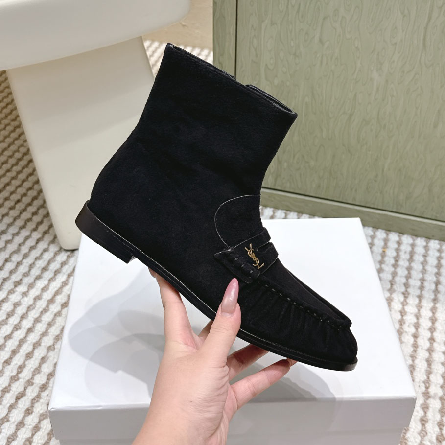 YSL Mini Logo High-Top Loafers XX25102830