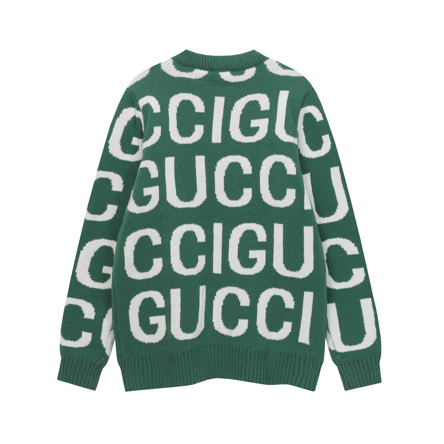 GG New Arrival Green Crew Neck Thick Sweater XX25102817