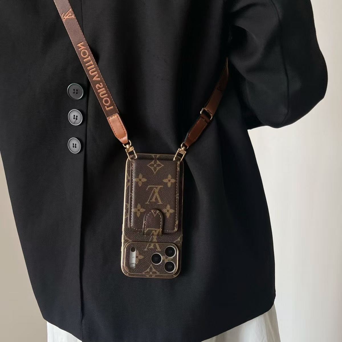 LV Monogram Pattern Crossbody Phone Case YPD25103001