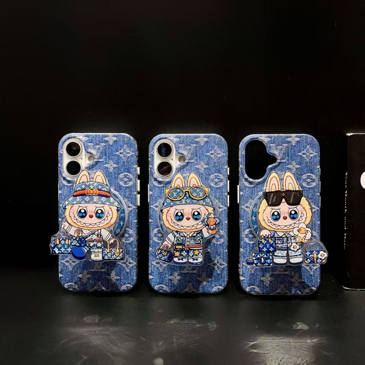 LV Labubu Denim Monogram Magnetic Phone Case YPD25103003