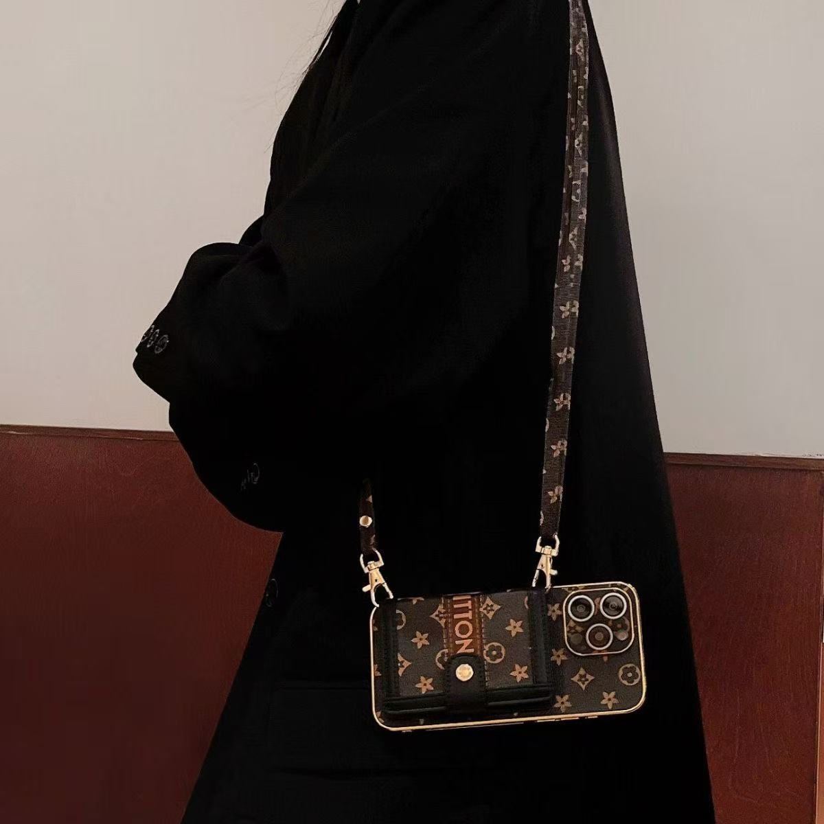 LV Monogram Pattern Crossbody Phone Case YPD25103108