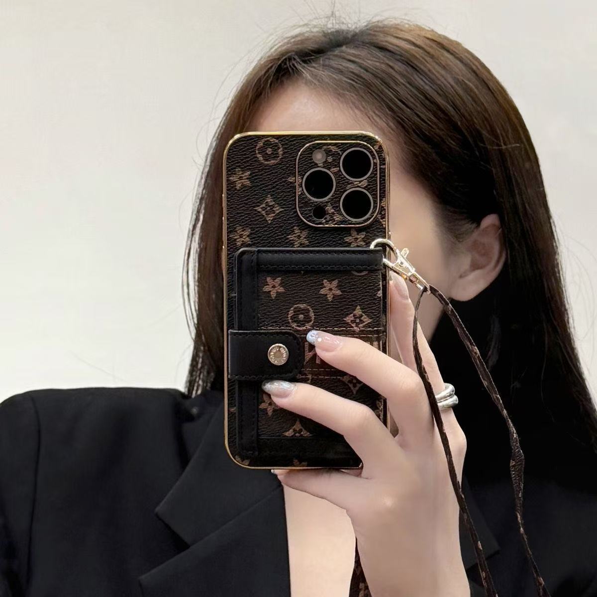 LV Monogram Pattern Crossbody Phone Case YPD25103108