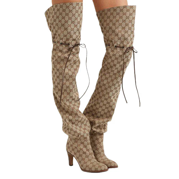 GG Jacquard High-Heel Fashion Knee Boots AM 25110101