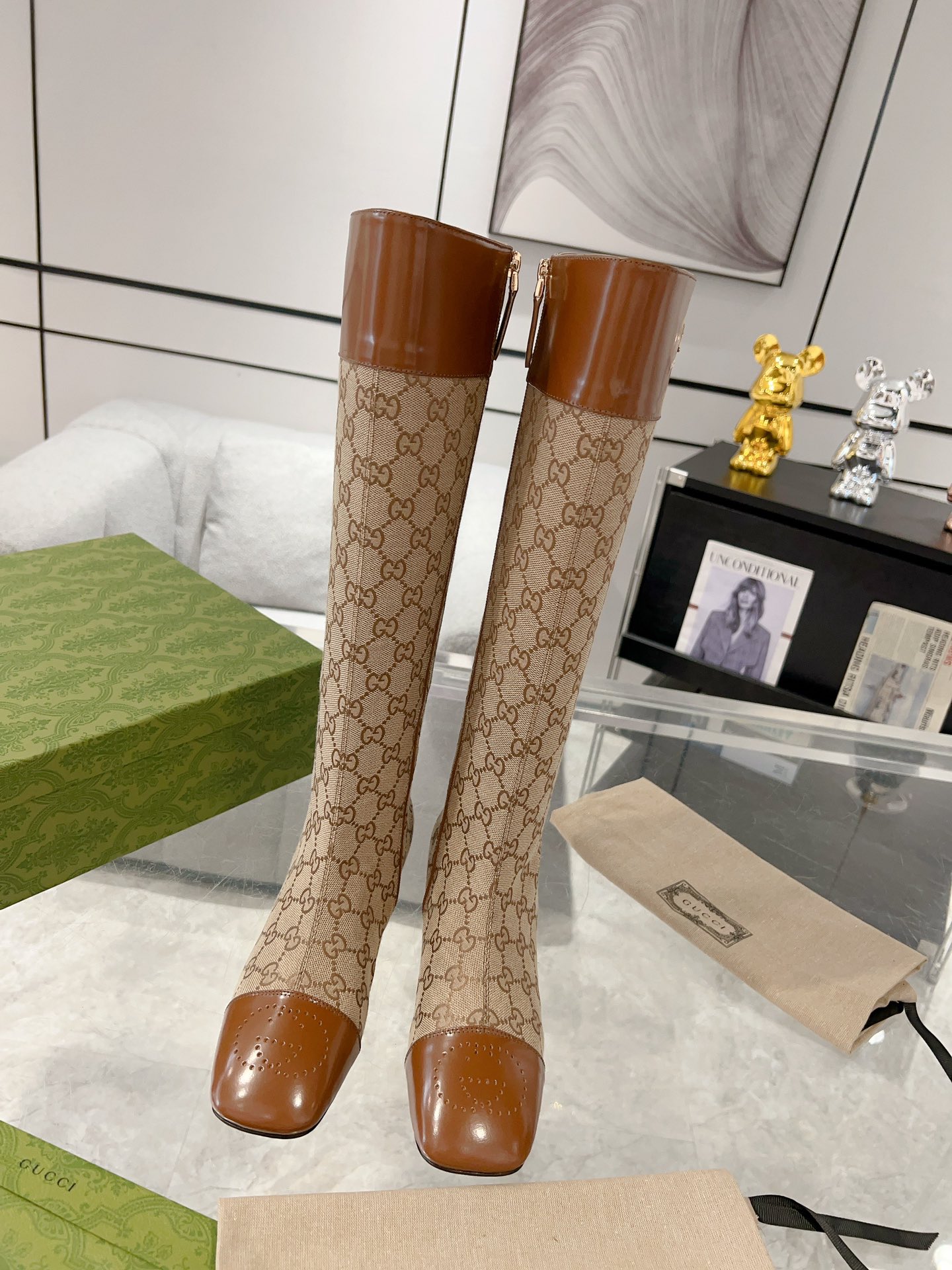 GG Classic Interlocking G Logo Knee - High Boots AM25110203