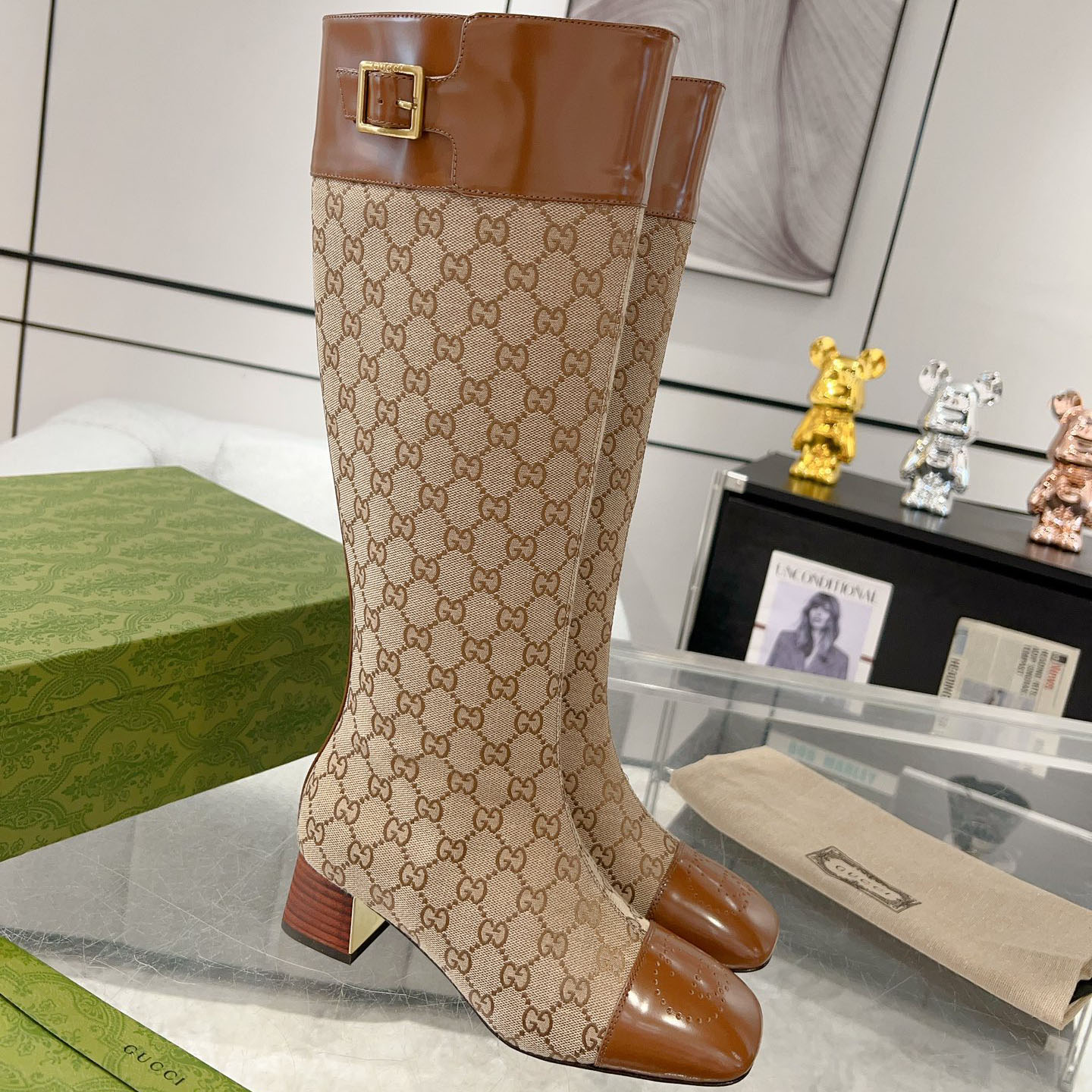 GG Classic Interlocking G Logo Knee - High Boots AM25110203