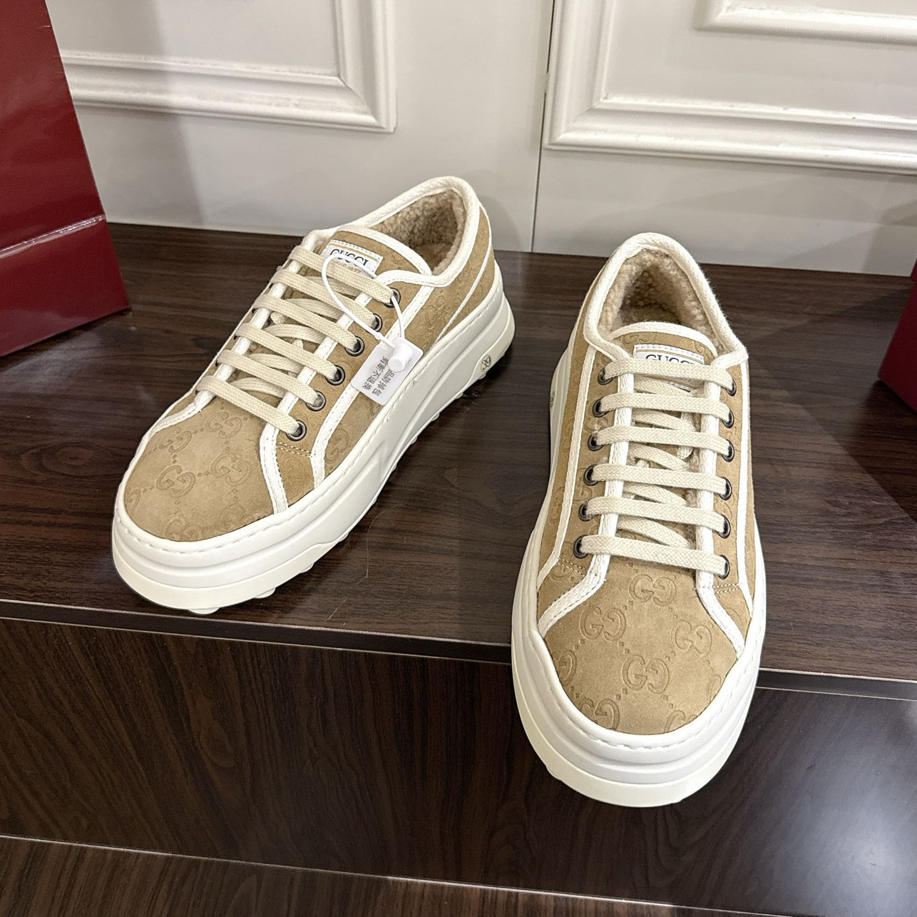 GG Tennis 1977 Classic Platform Wool Shoes AM25091902