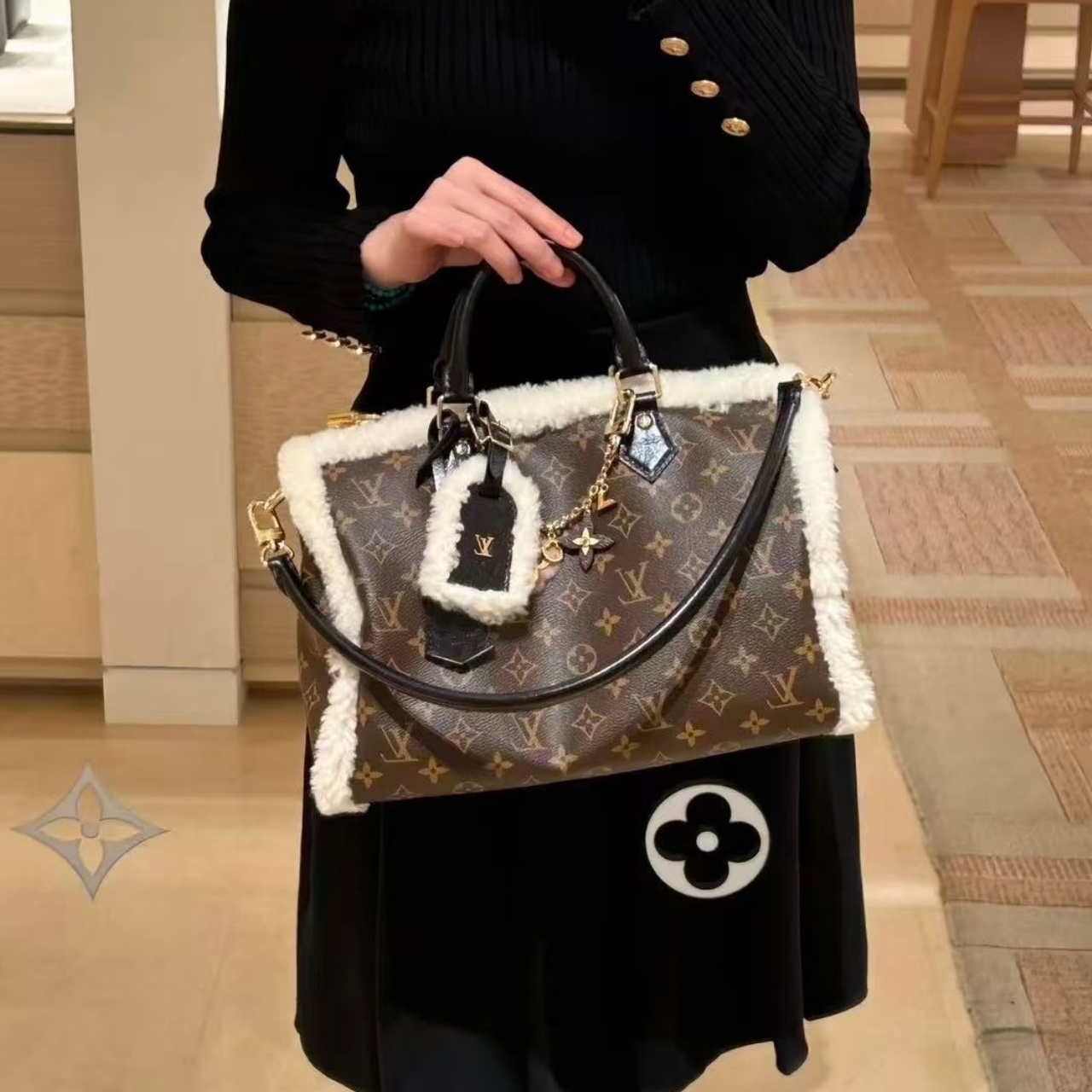 LV Speedy 30 Shearling Limited Edition Bag YV25110313
