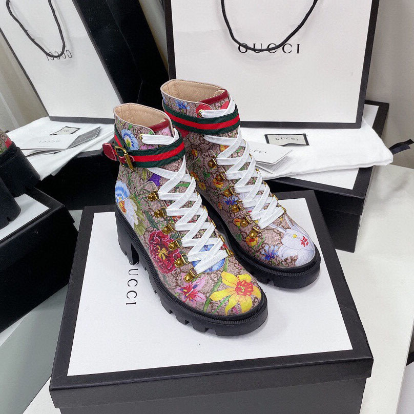 GG Women's Thick Bottom Buckle Strap Fashion Short Boots AM25110327