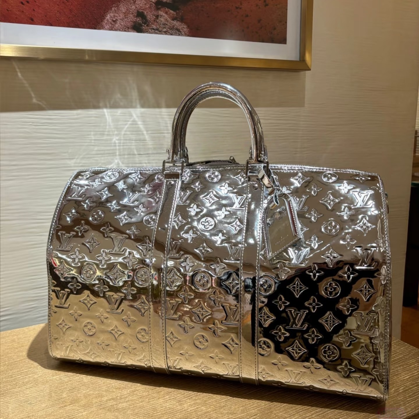 LV  Speedy Bandoulière 45 Metallic Mirror Embossed Bag YV25110307