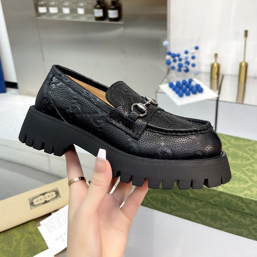 GG Double G Embossed Platform Loafers AM25110301