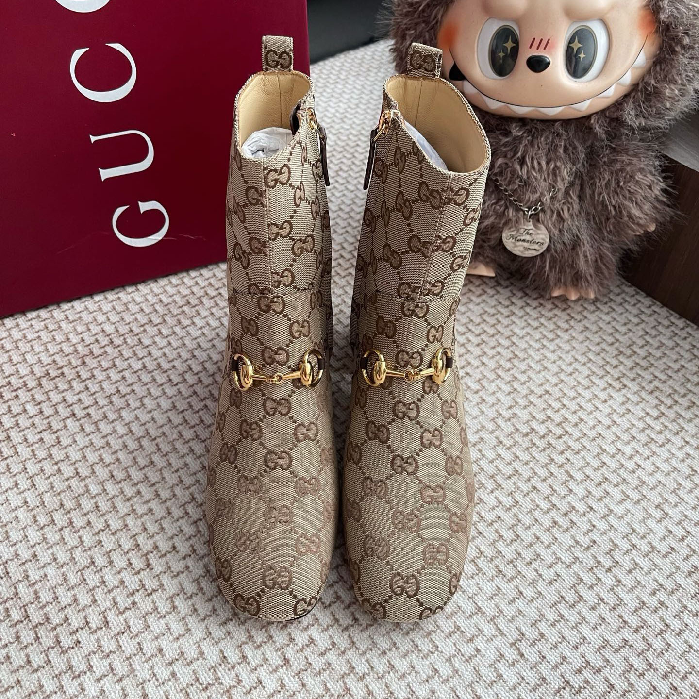 GG Supreme Block Heel Ankle Boots AM25110307