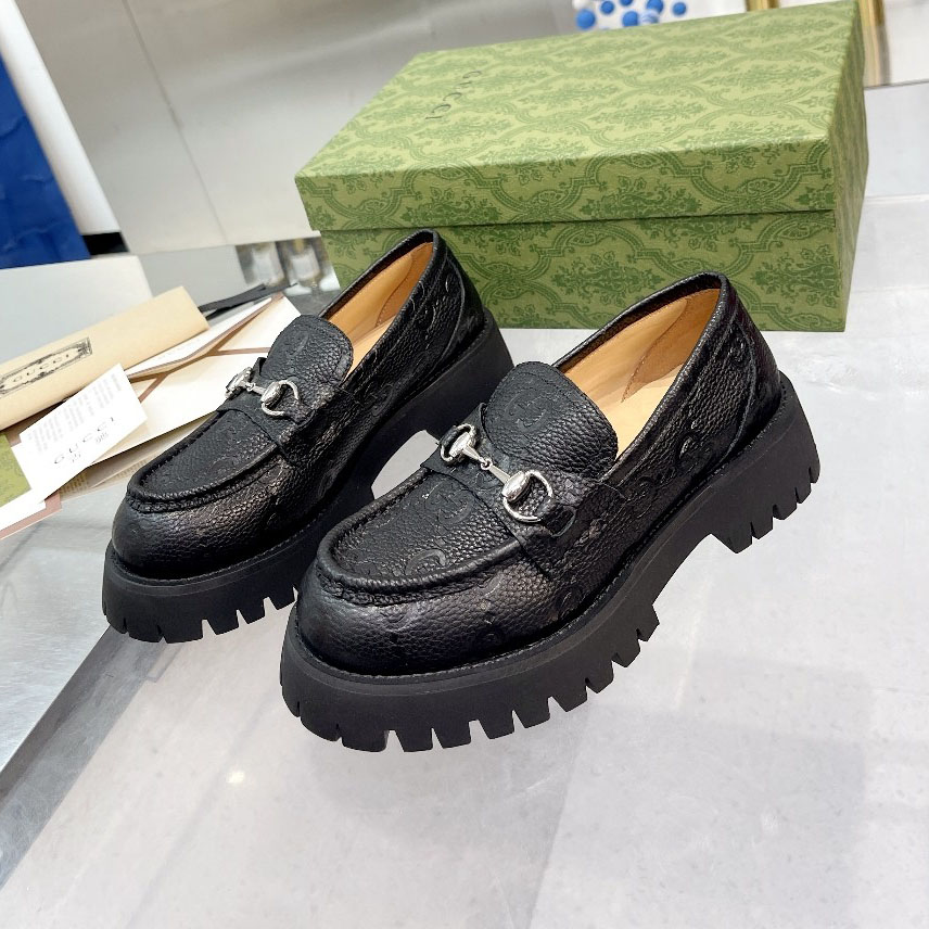 GG Double G Embossed Platform Loafers AM25110301