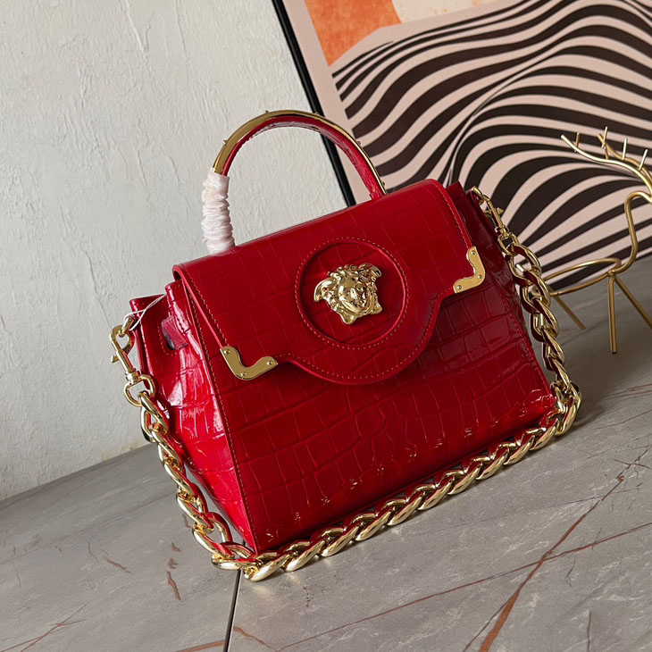 Vs Crocodile Embossed Chain Shoulder Bag AM25110419