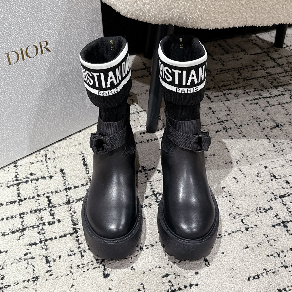 CD Flyknit Stretch Panelled Cowhide Boots AM25110408