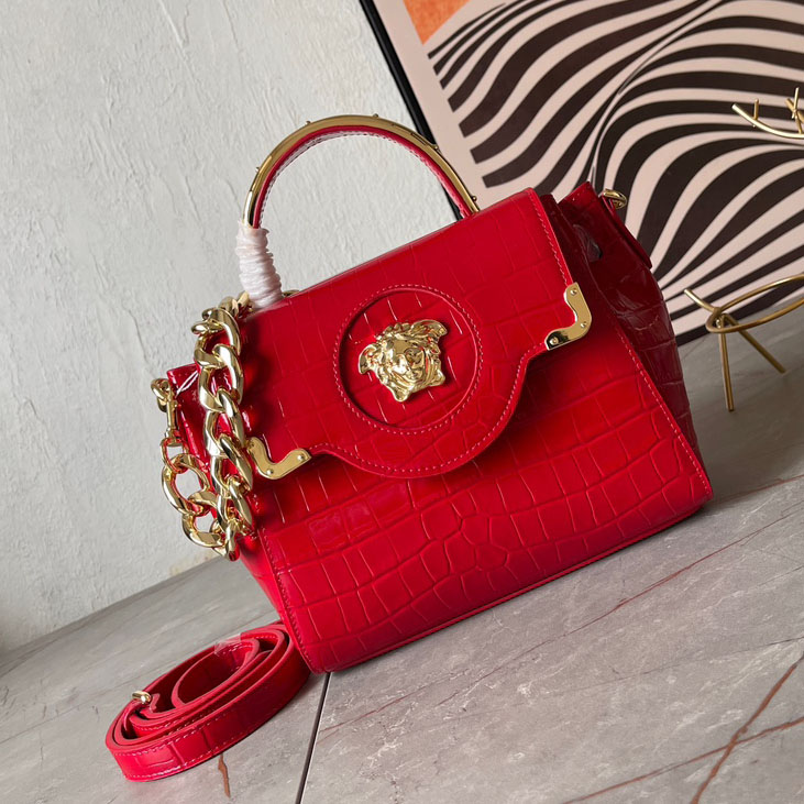 Vs Crocodile Embossed Chain Shoulder Bag AM25110419