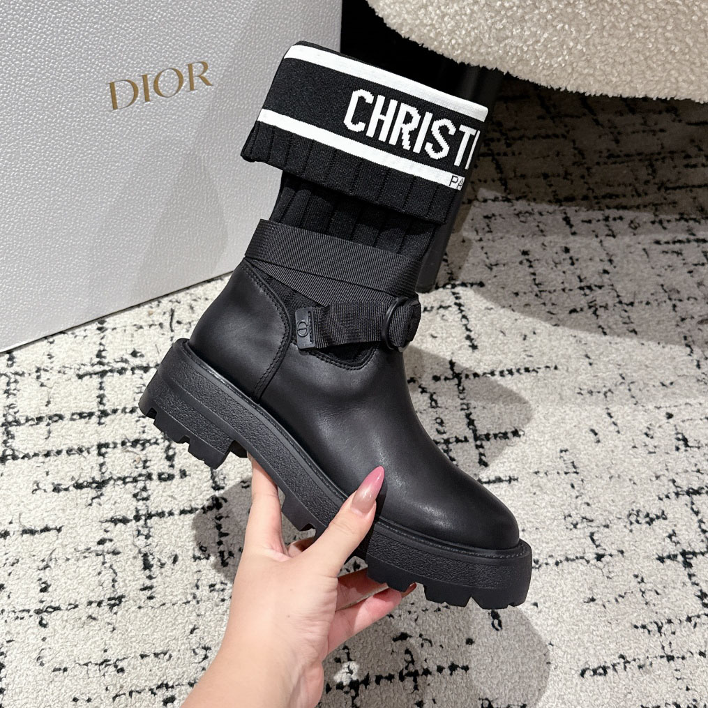 CD Flyknit Stretch Panelled Cowhide Boots AM25110408