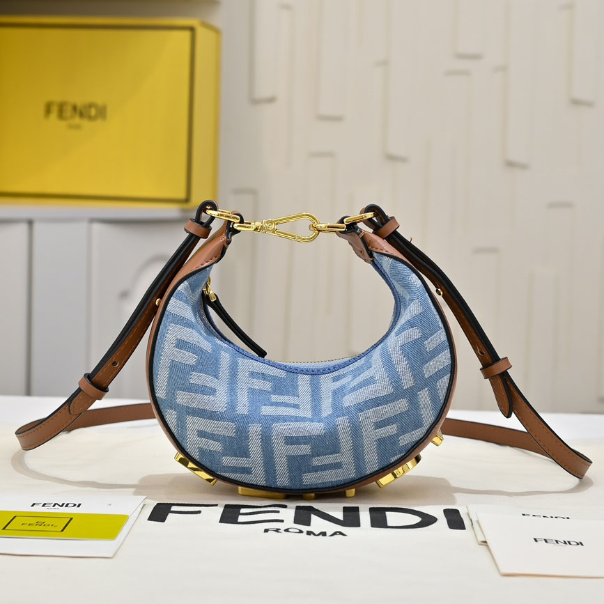 FD Denim Graphy Half-Moon Bag XX25110503
