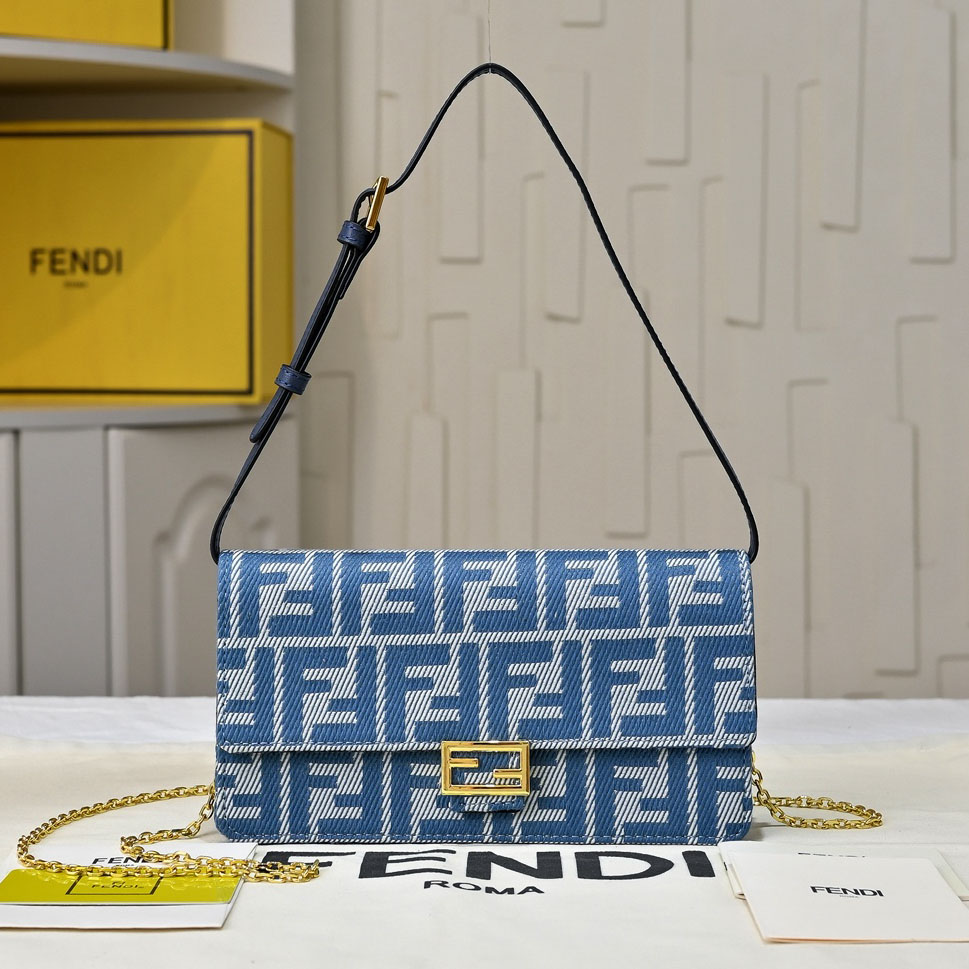 FD Double F Jacquard Baguette Chain Bag XX25110516