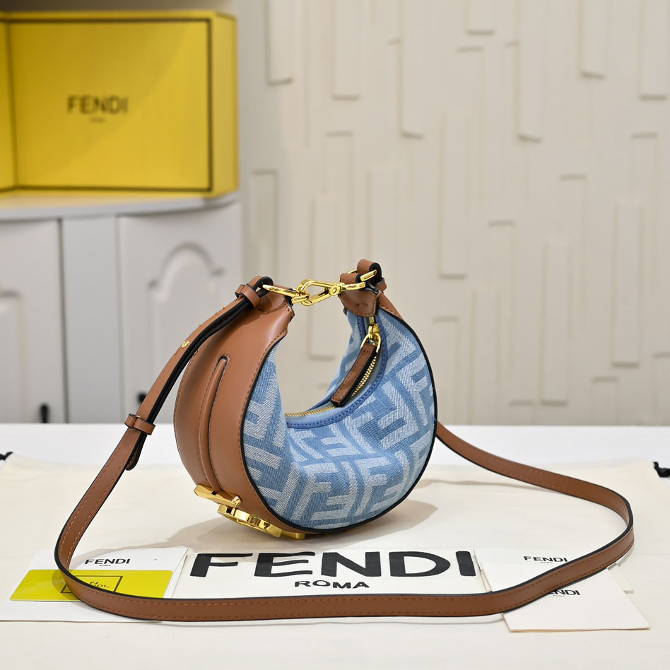 FD Denim Graphy Half-Moon Bag XX25110503
