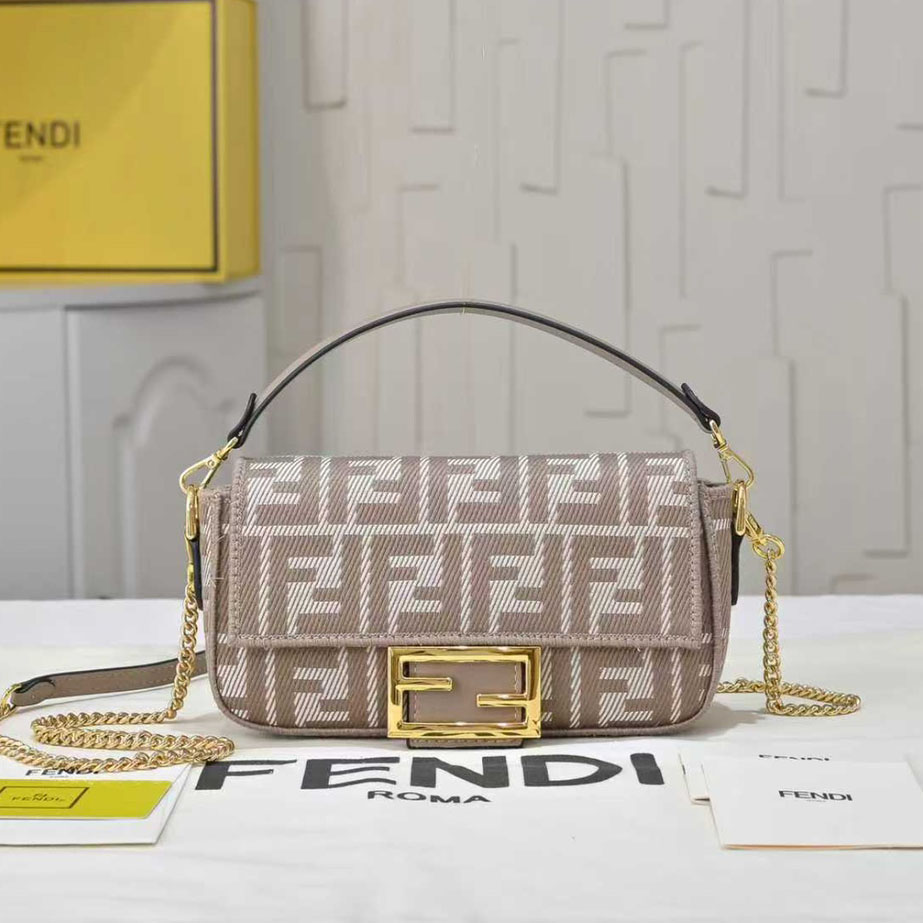 FD Double F Jacquard Baguette Handbag XX25110515