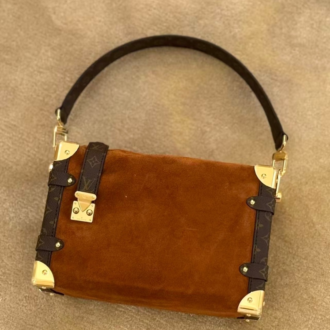 LV  Suede Petit Malle Souple Handbag YV25110509