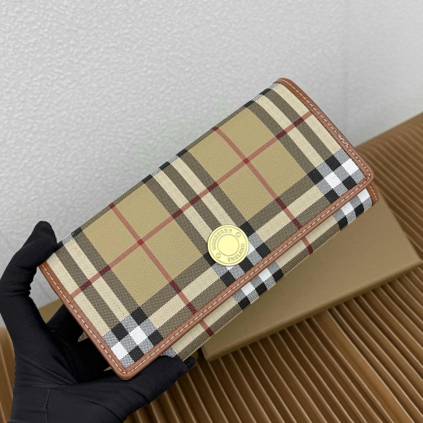 Bur Plaid Long Wallet XX25110553