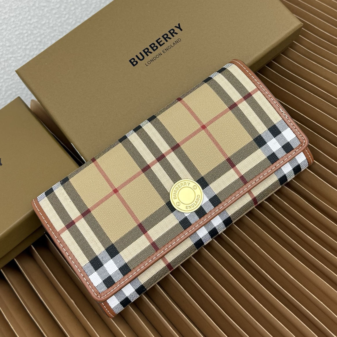 Bur Plaid Long Wallet XX25110553