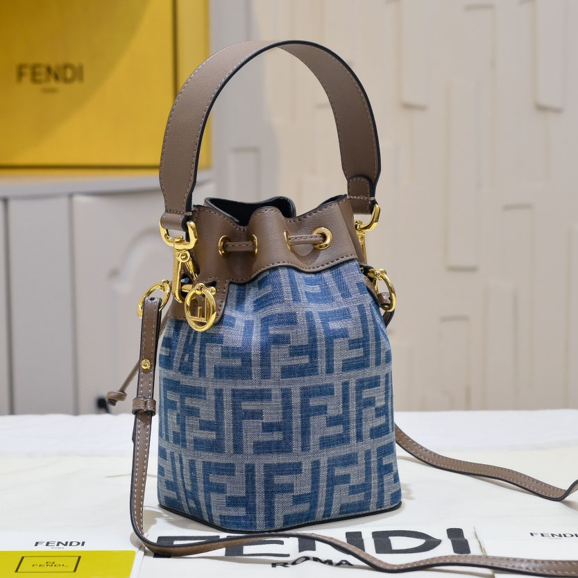 FD Double-F Jacquard Bucket Bag XX25110540