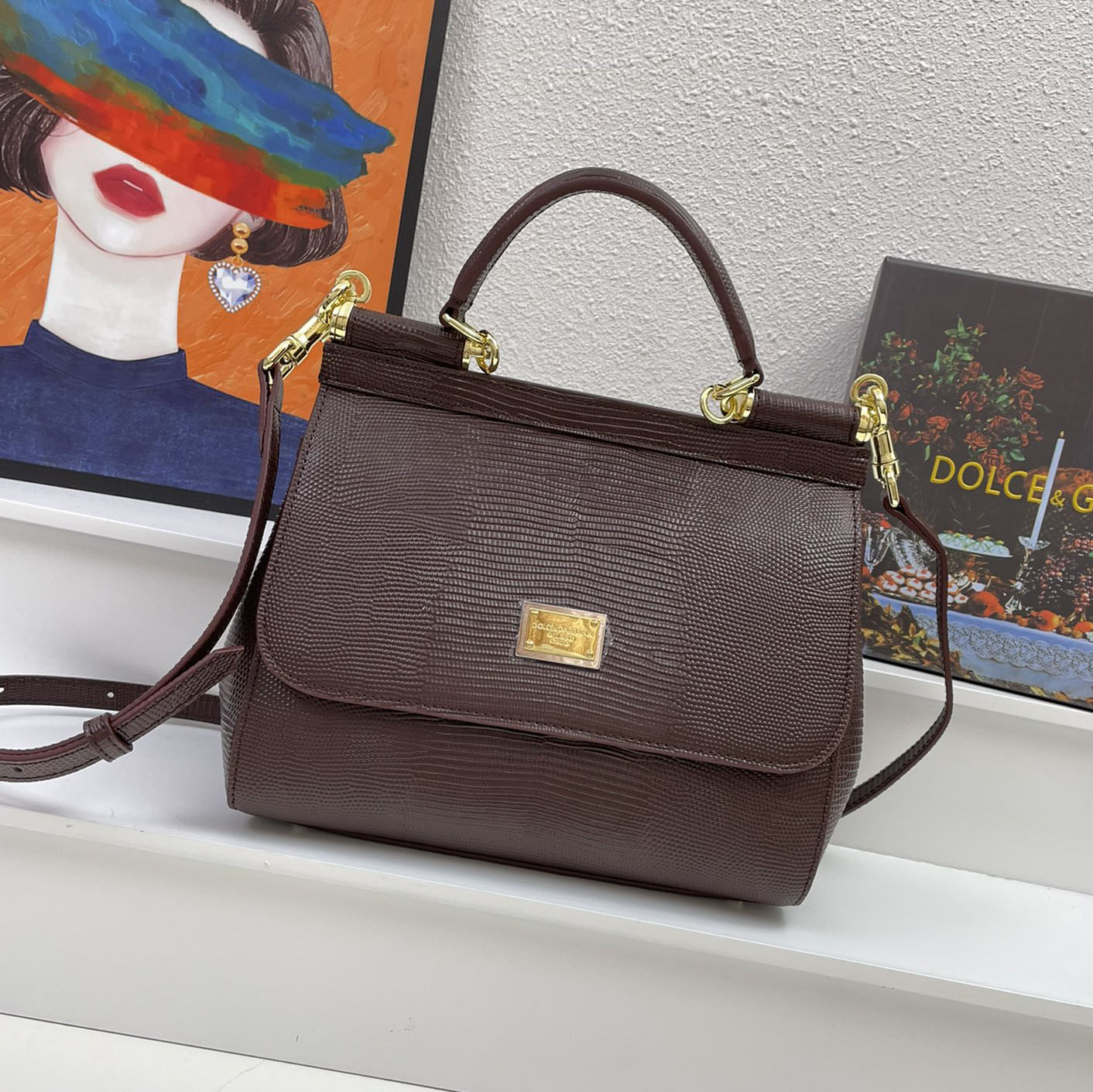 D&G Calfskin Lizard-Embossed Tote Bag AM25110620