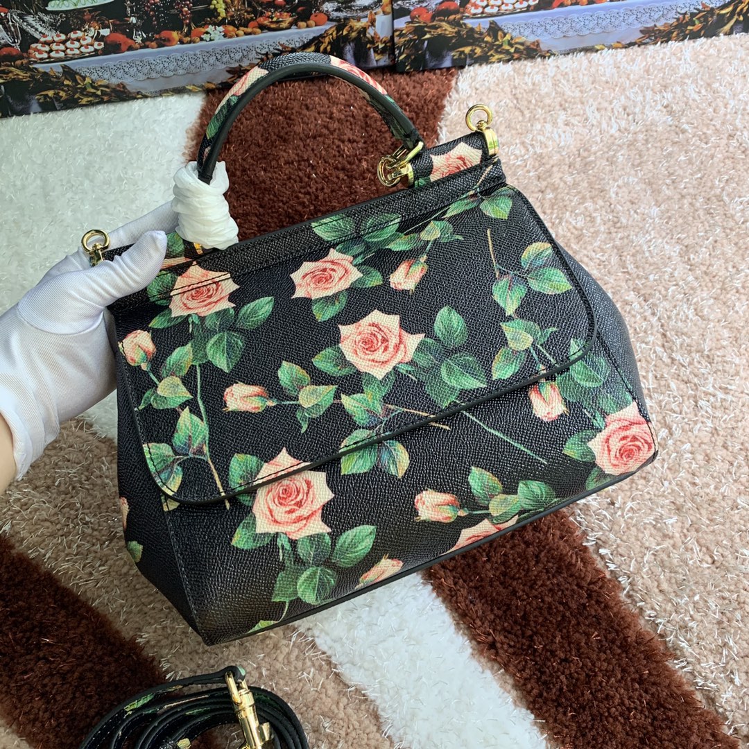 D&G Classic Pink Rose-Printed Tote Bag AM25110628