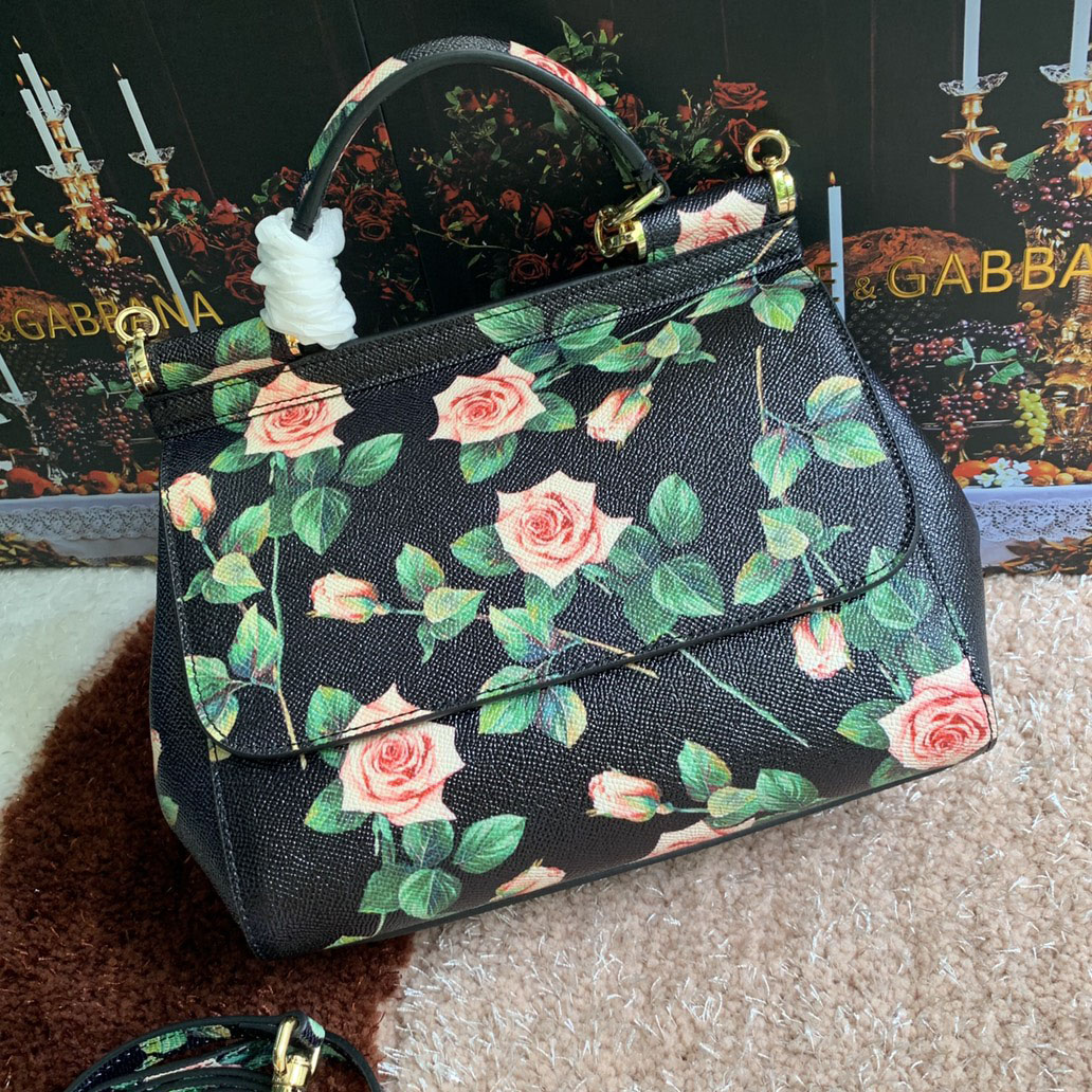 D&G Classic Pink Rose-Printed Tote Bag AM25110628