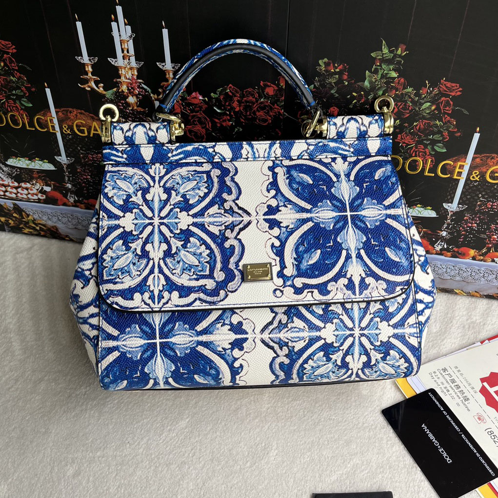 D&G Classic Blue Huaben-Printed Tote Bag AM25110626