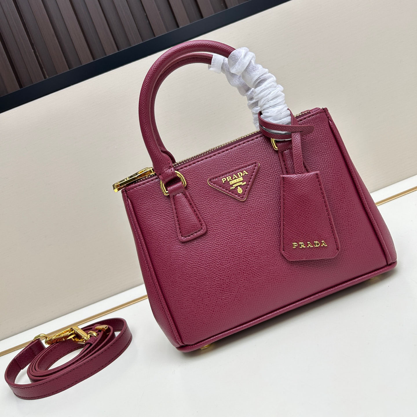 PRA Galleria Saffiano Leather Handbag-Mini AM25110651