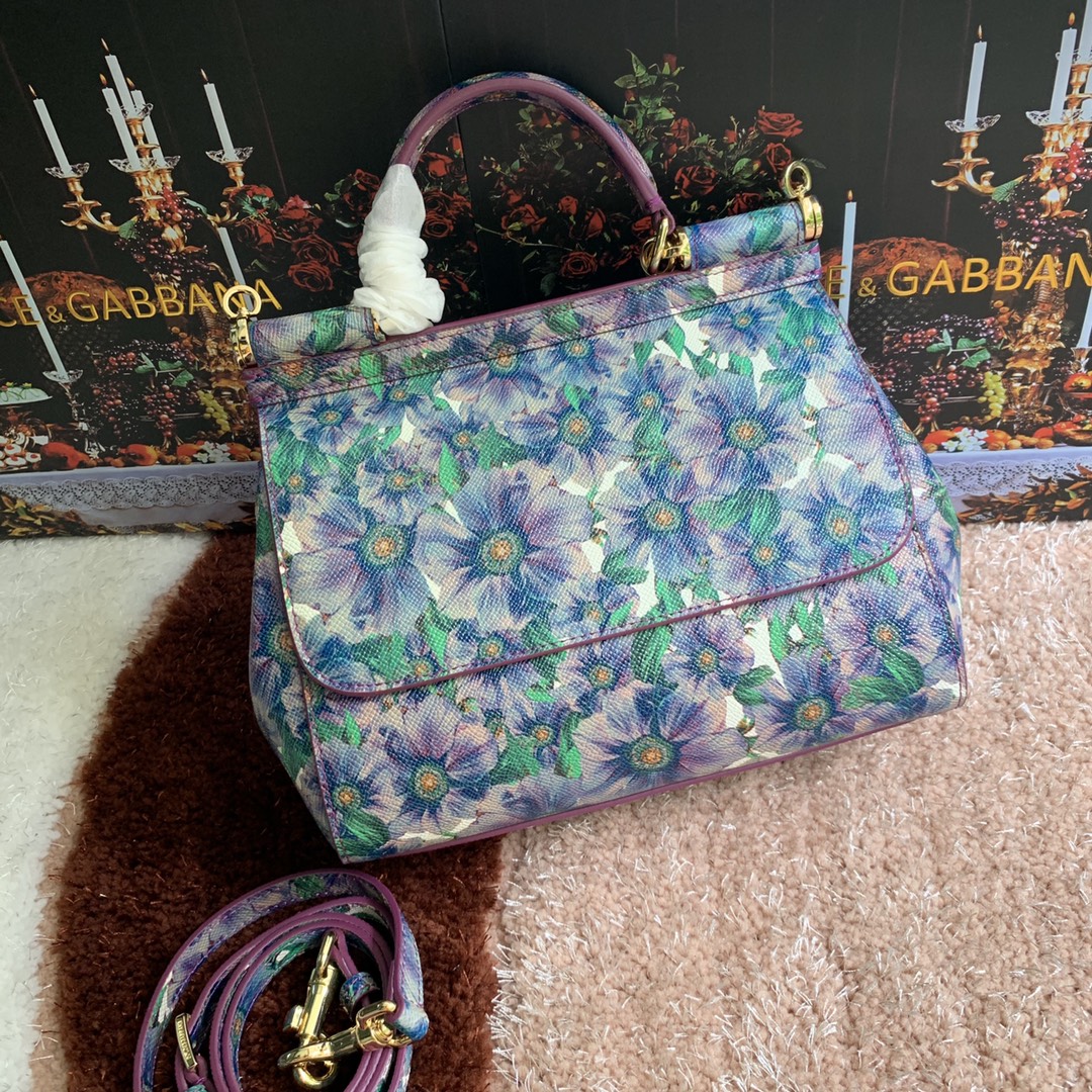 D&G Classic Lavender Huaben-Printed Tote Bag AM25110629