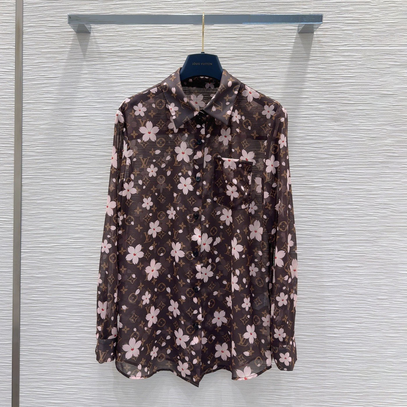 LV Monogram Sheer Long-Sleeve Shirt AM25110605
