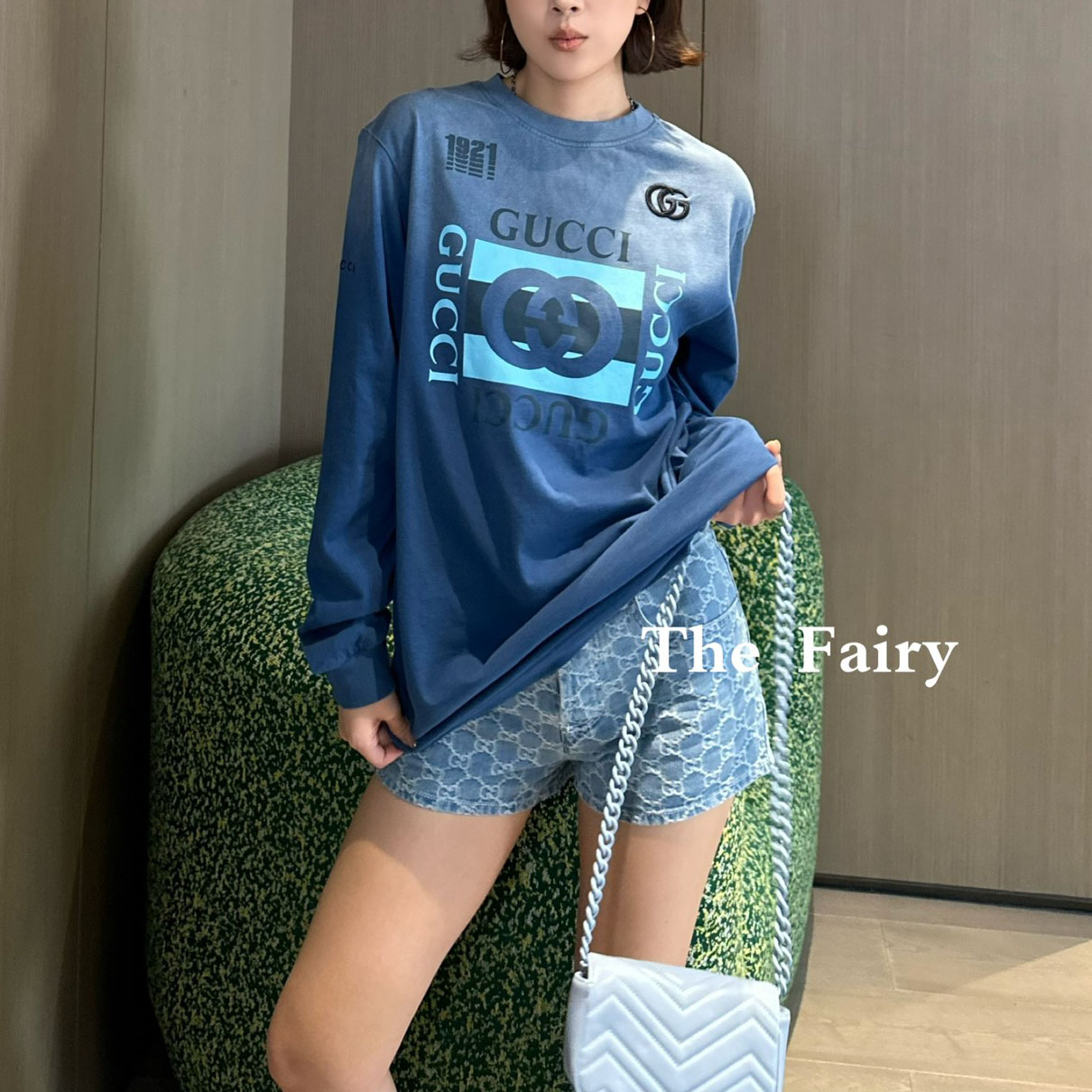 GG Women's Blue Gradient Long-Sleeve Sweatshirt NG111021