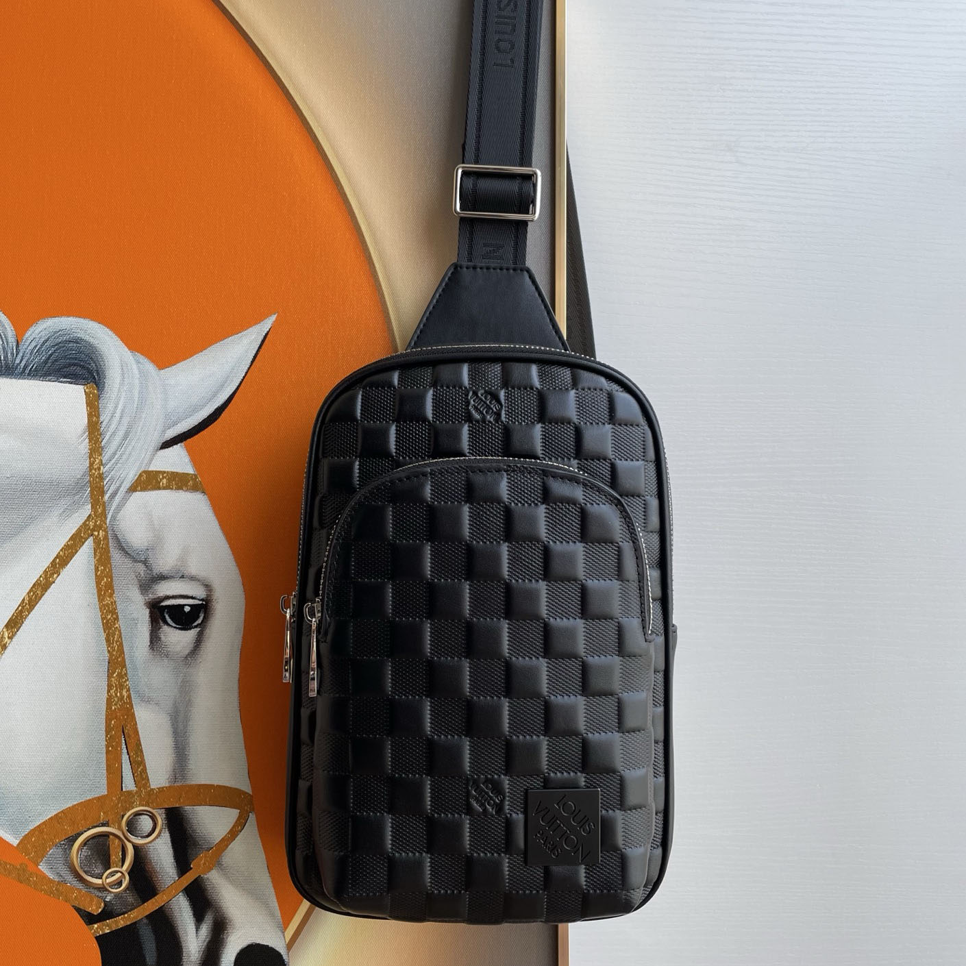 LV Men's Damier Leather Chest Bag NG101015