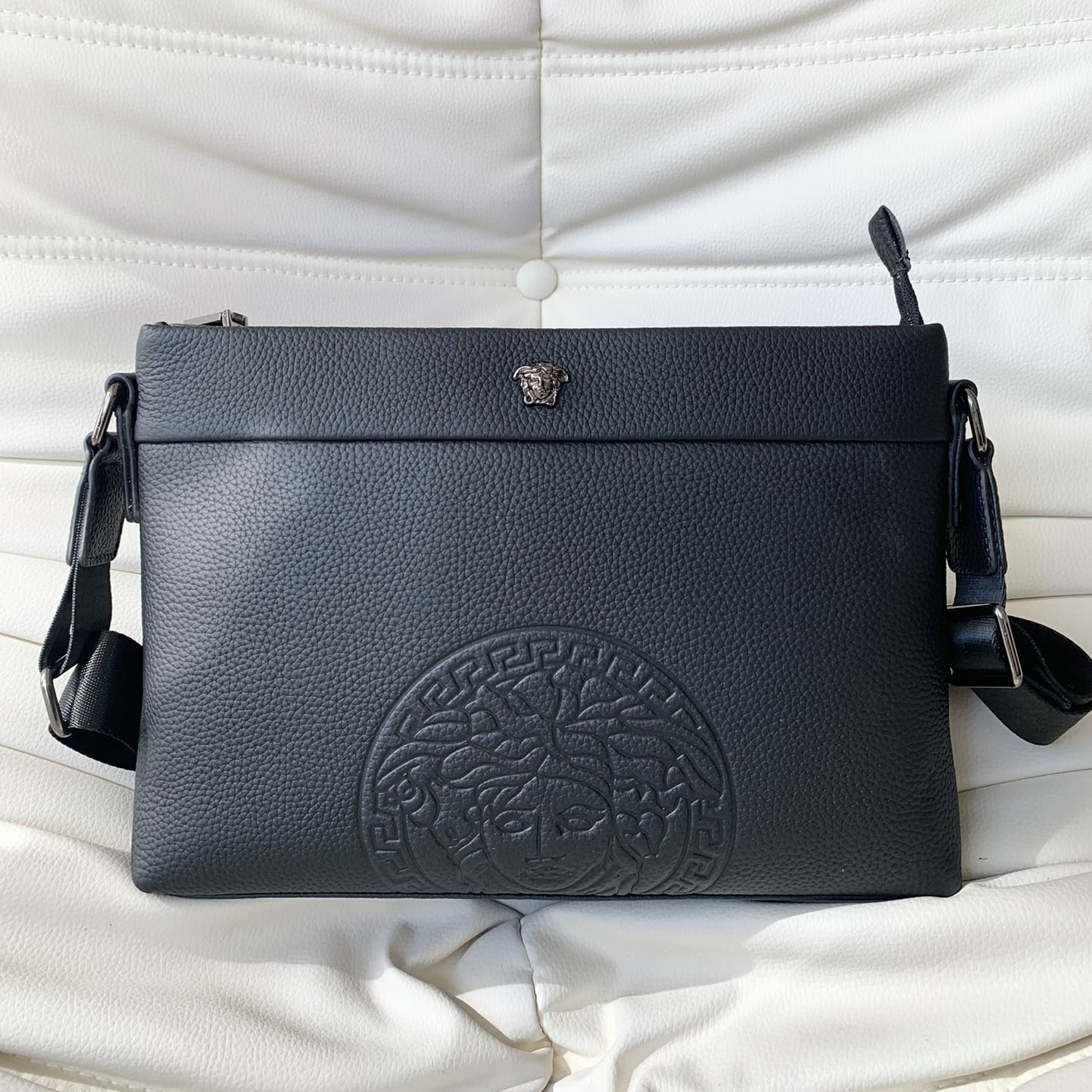 Vs Men's Medusa Embossed Logo Crossbody Bag NG101051