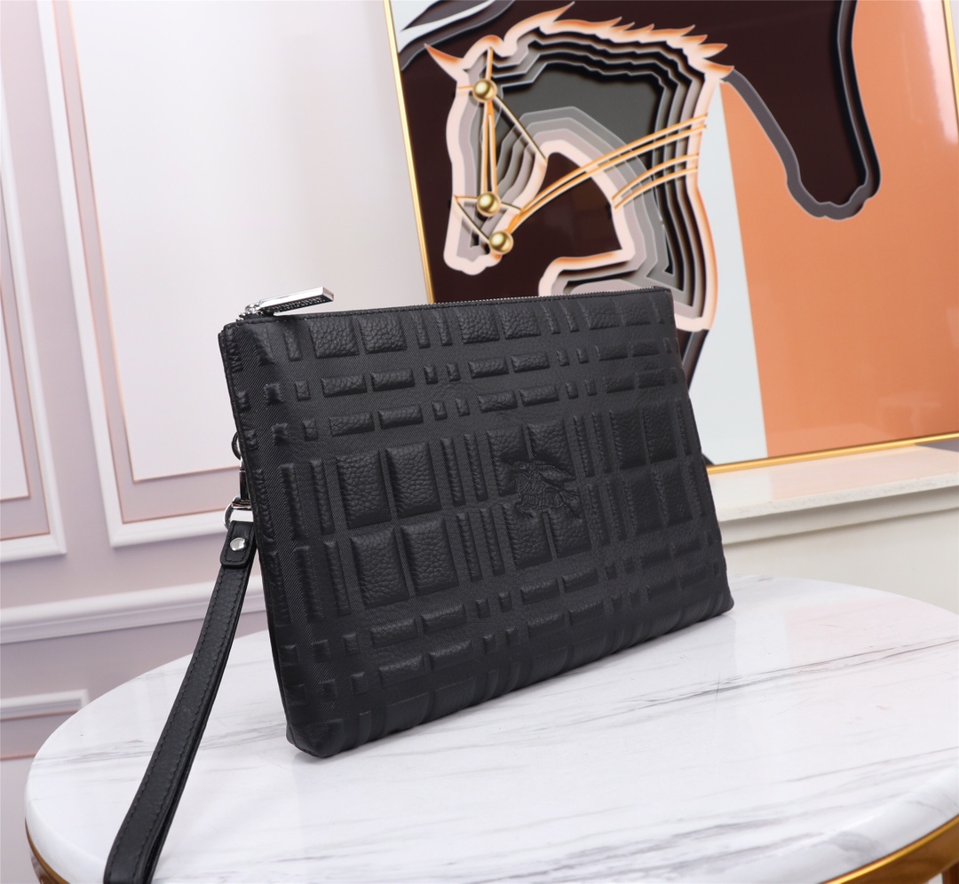Bur Men's War Horse Logo Embossed Clutch Bag NG101004