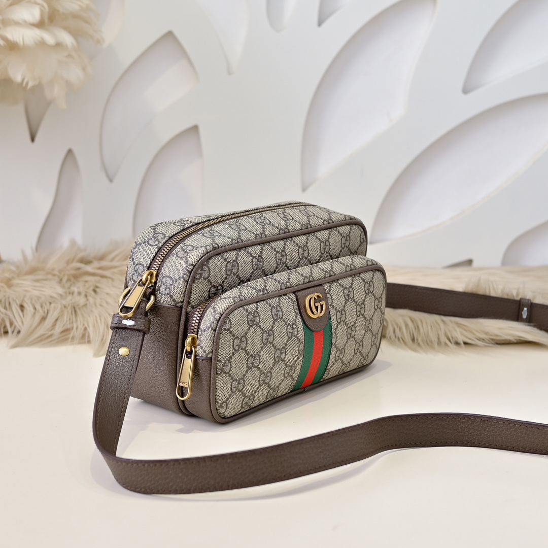 GG Men's Classic Double G Jacquard Crossbody Bag NG101035