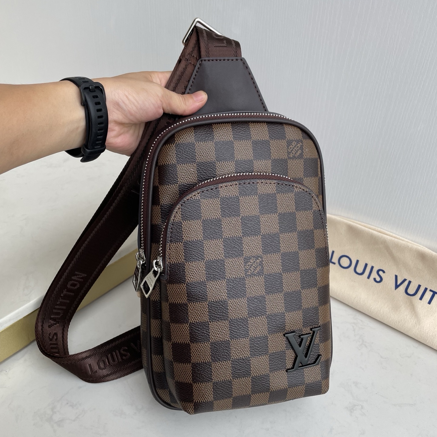 LV Men's Classic Damier Crossbody Bag NG101013