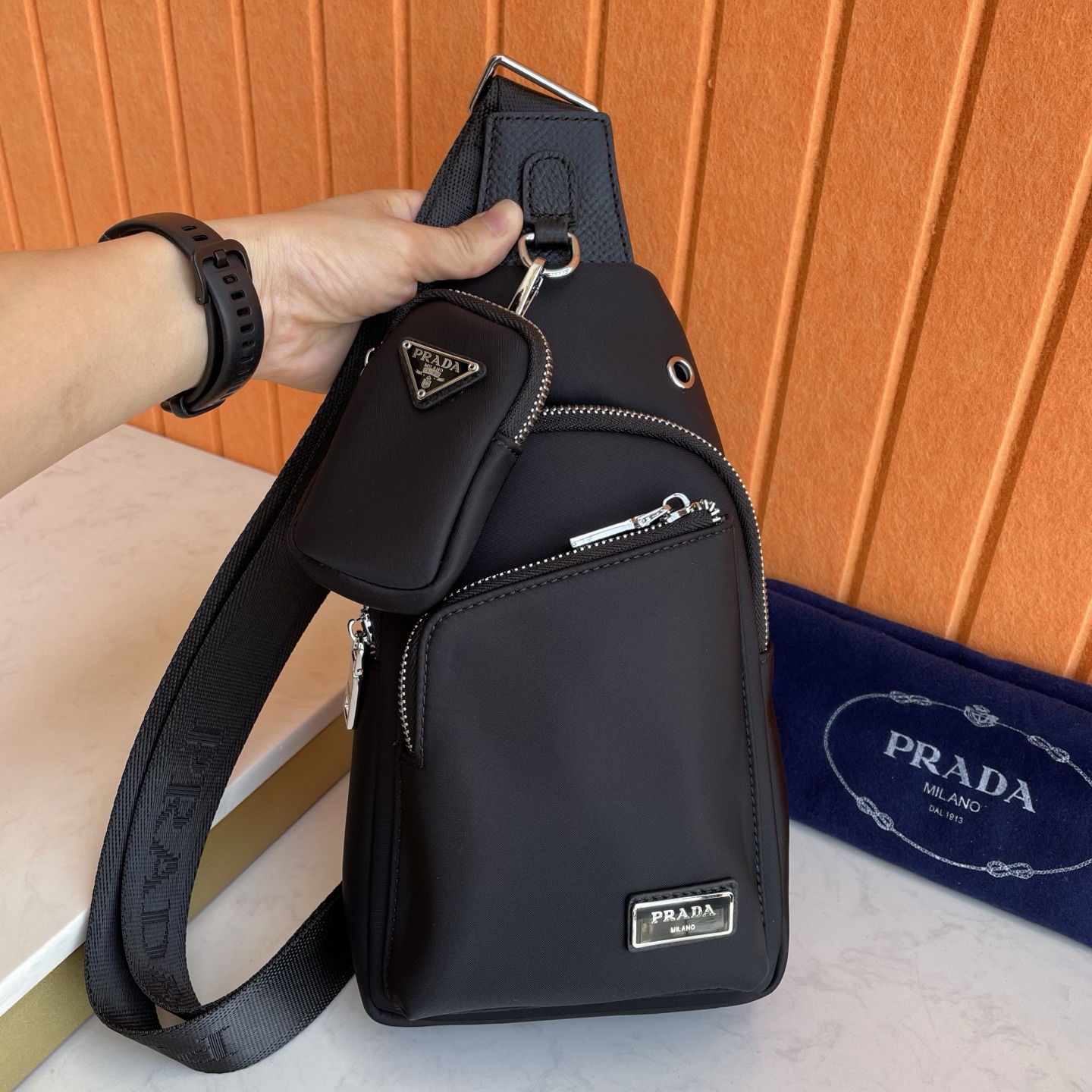 PRA Men's Nylon Crossbody Bag NG101014